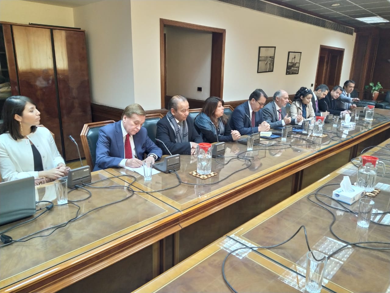 وزير الري يستقبل رئيس مجلس النواب لدولة تشيلي لبحث التعاون المائي