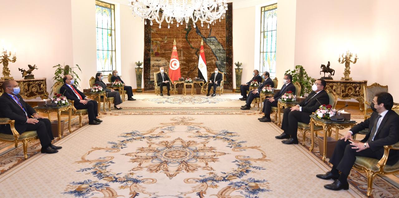 نص كلمة الرئيس السيسي في المؤتمر الصحفي مع نظيره التونسي