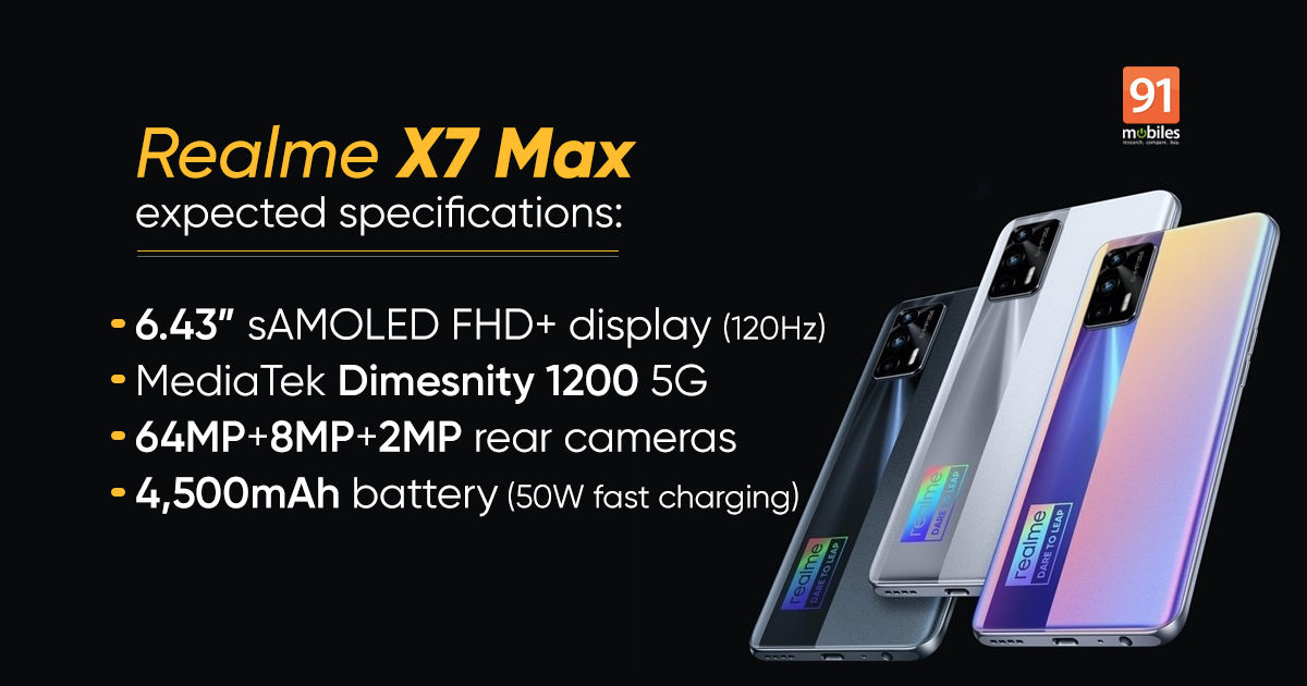 سعر ومواصفات هاتف Realme X7 Max 5G الجديد